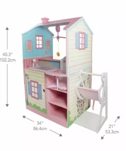 TeamsonUS Olivia's Little World Baby Doll Changing Station Dollhouse With Storage, Multicolor Kids