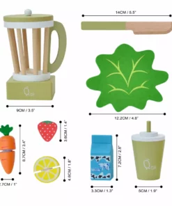 TeamsonUS Teamson Kids Little Chef Frankfurt Wooden Blender Play Kitchen Accessories, Green 13 TeamsonUS Teamson Kids Little Chef Frankfurt Wooden Blender Play Kitchen Accessories, Green