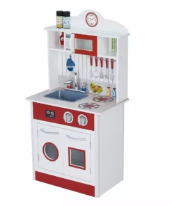 TeamsonUS Teamson Kids - Little Chef Madrid Classic Play Kitchen - Red / White