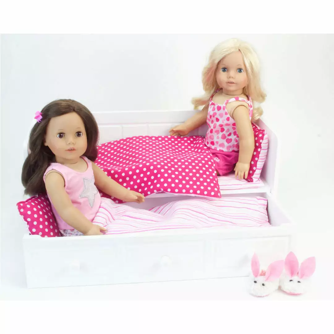 TeamsonUS Sophia's Daybed With Trundle Furniture Set For 18" Dolls 4 TeamsonUS Sophia's Daybed With Trundle Furniture Set For 18" Dolls