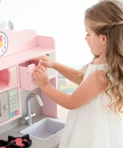 TeamsonUS Teamson Kids - Little Chef Florence Classic Play Kitchen - Pink / Grey