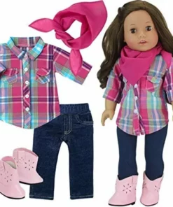 TeamsonUS Kids Sophia's Doll Blouse, Jeggings, Bandana, And Boots For 18" Dolls