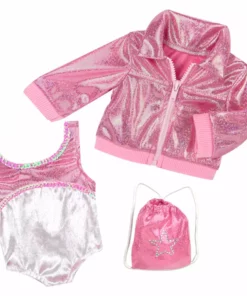 TeamsonUS Sophia's Gymnastics Leotard & Nylon Jacket For 18" Dolls, Pink