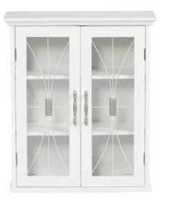 TeamsonUS Teamson Home Delaney Removable Wooden Wall Cabinet With 2 Doors, White
