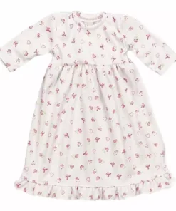 TeamsonUS Sophia's Floral Print Nightgown For 18'' Dolls, White