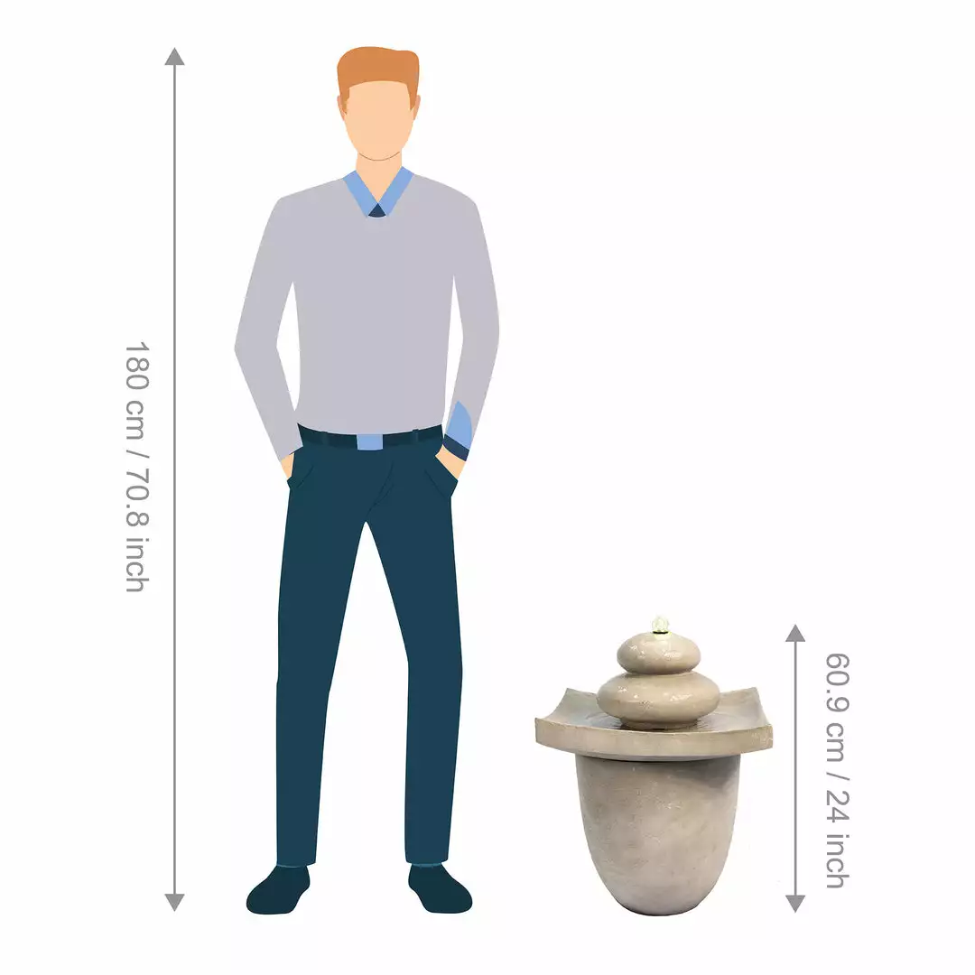 TeamsonUS Teamson Home Basin 2-Tier Fountain With LED Light 6 TeamsonUS Teamson Home Basin 2-Tier Fountain With LED Light