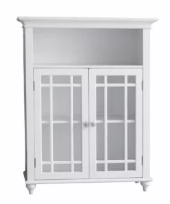 TeamsonUS Teamson Home Craftsman Style Double Door Storage Floor Cabinet