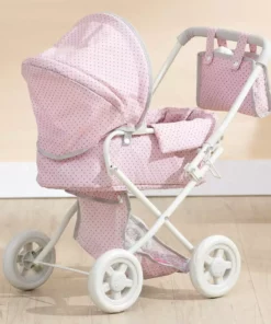 TeamsonUS Olivia's Little World Polka Dots Princess Deluxe Baby Doll Stroller, Pink Kids