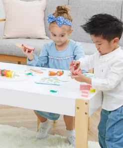 TeamsonUS Teamson Kids Little Chef Frankfurt 27 Piece Wooden Play Cooking Set With Recipe Tablet And Ingredients