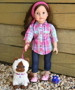 TeamsonUS Sophia's Tan Plush Kitten And Accessories Set For 18