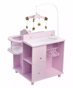 TeamsonUS Olivia's Little World - Twinkle Stars Princess Baby Doll Changing Station With Storage Kids