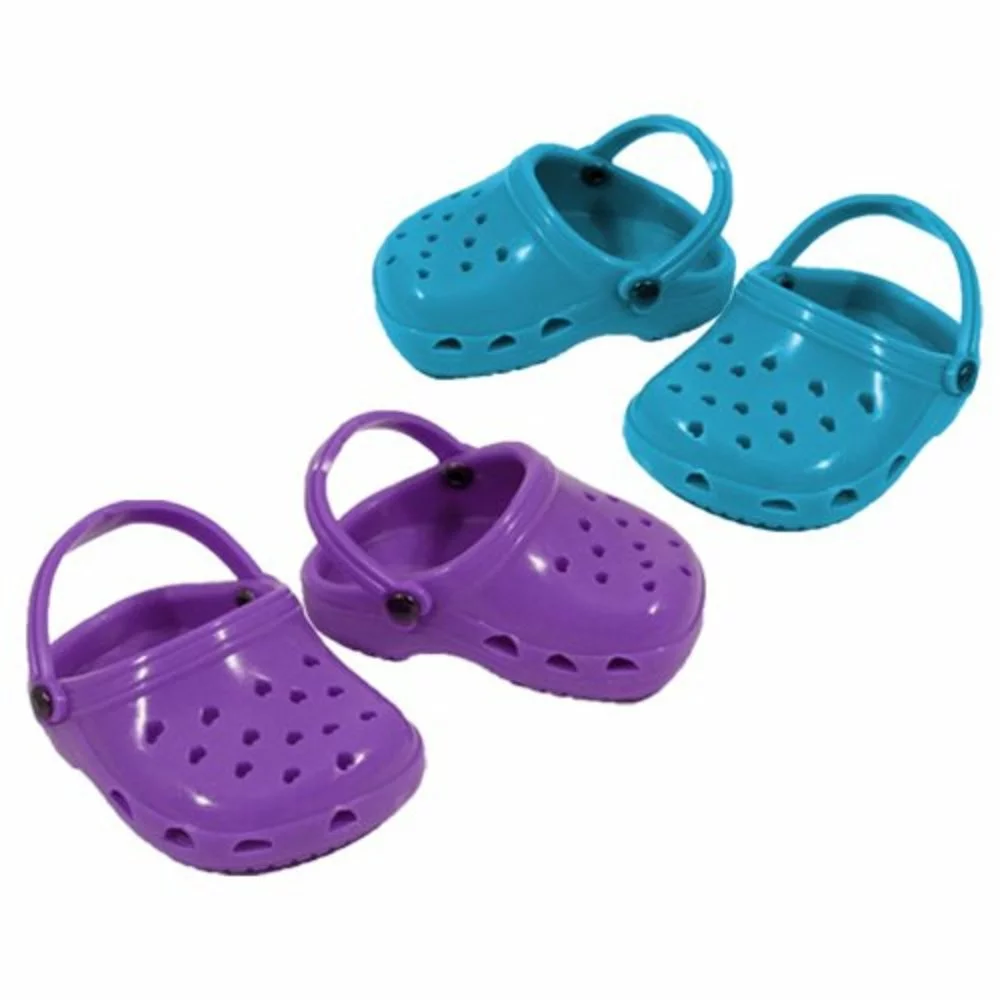 TeamsonUS Kids Sophia's Set Of 2 Purple And Teal Garden Clog Shoe For 18" Dolls 3 TeamsonUS Kids Sophia's Set Of 2 Purple And Teal Garden Clog Shoe For 18" Dolls