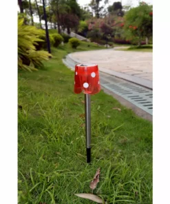 TeamsonUS Teamson Home Mini Solar Stake Lights, Set Of 6, Red 7 TeamsonUS Teamson Home Mini Solar Stake Lights, Set Of 6, Red