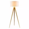TeamsonUS Teamson Home Romanza 62" Postmodern Tripod Floor Lamp With Drum Shade, Matte Gold/White 2 TeamsonUS Teamson Home Romanza 62" Postmodern Tripod Floor Lamp With Drum Shade, Matte Gold/White