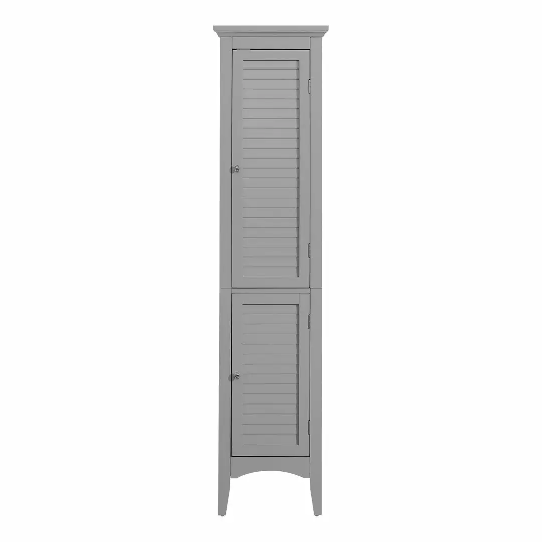 TeamsonUS Teamson Home Glancy Wooden Linen Tower Cabinet With Storage, Gray 3 TeamsonUS Teamson Home Glancy Wooden Linen Tower Cabinet With Storage, Gray