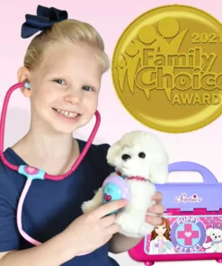 TeamsonUS Kids Sophia's Puppy Dog And Pet Vet Set For 18" Dolls, Pink