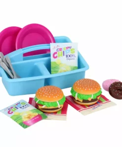 TeamsonUS Sophia's 17 Piece Picnic Caddy & Food Set For 18" Dolls, Multicolor