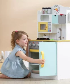 TeamsonUS Teamson Kids - Little Chef Florence Classic Play Kitchen - White/Green & Yellow