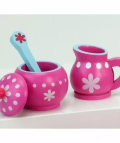 TeamsonUS Sophia's 10 Piece Wooden Tea Party Set, Pink 14 TeamsonUS Sophia's 10 Piece Wooden Tea Party Set, Pink
