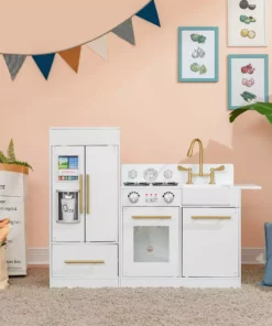 TeamsonUS Teamson Kids - Little Chef Chelsea Modern Play Kitchen - White / Gold 13 TeamsonUS Teamson Kids - Little Chef Chelsea Modern Play Kitchen - White / Gold