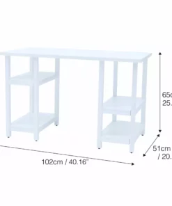TeamsonUS New Fantasy Fields Wooden Play Desk With Shelves And Chair, White