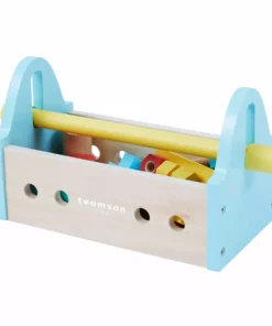 TeamsonUS Teamson Kids Little Helper Wooden Tool Box, Tool Belt And Accessories, Multicolor New