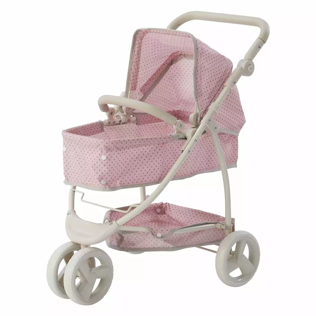 TeamsonUS Olivia's Little World Polka Dots Princess 2-in-1 Baby Doll Stroller, Pink 3 TeamsonUS Olivia's Little World Polka Dots Princess 2-in-1 Baby Doll Stroller, Pink
