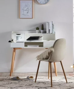 TeamsonUS Teamson Home Creativo Wooden Writing Desk With Storage, White/Natural 10 TeamsonUS Teamson Home Creativo Wooden Writing Desk With Storage, White/Natural