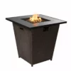 TeamsonUS Teamson Home Outdoor 30" Propane Gas Fire Pit Table With Rattan Base, Espresso 1 TeamsonUS Teamson Home Outdoor 30" Propane Gas Fire Pit Table With Rattan Base, Espresso