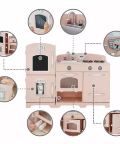 TeamsonUS Teamson Kids - Little Chef Fairfield Retro Play Kitchen - Pink