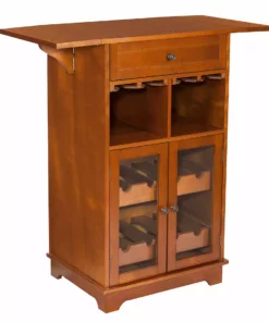 TeamsonUS Teamson Home Peoria Wine Cabinet, Brown