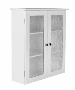 TeamsonUS Teamson Home Connor 2 Door Floor Cabinet With 3 Shelves, White