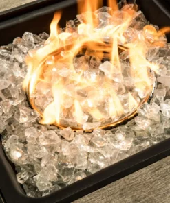 TeamsonUS Teamson Home 1/2 Inch Reflective Fire Glass For Fire Pits 9 Lb / 4 Kg Bag, Clear