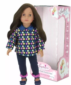 TeamsonUS Sophia's Posable 18'' Soft Bodied Vinyl Doll "Catherine" With Brunette Hair And Brown Eyes, Light Skin Tone