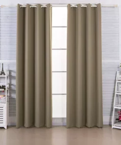 TeamsonUS Teamson Home 96" Ephesus Insulated Thermal Blackout Grommet Window Panels With Grommets, Sepia Brown