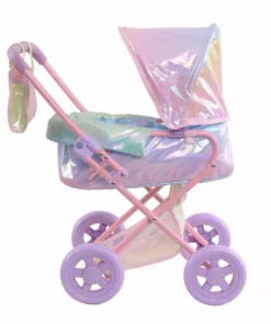 TeamsonUS Olivias Little World Magical Dreamland Deluxe Baby Doll Stroller And Carrier, Iridescent