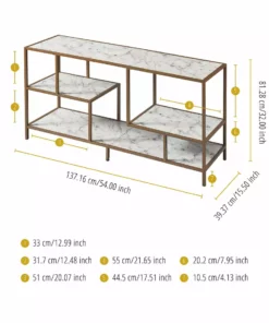 TeamsonUS Teamson Home Marmo Modern Open Air Stand For TVs Up To 60