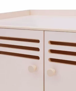 TeamsonUS Teamson Pets Robin Vented Wooden Cat Litter Box Enclosure Storage Bench, White