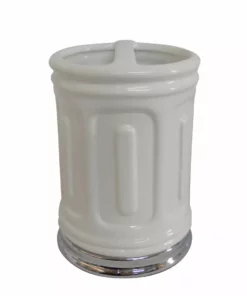 TeamsonUS Glenda White Toothbrush Holder