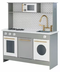 TeamsonUS Teamson Kids - Little Chef Berlin Modern Play Kitchen - Grey / White