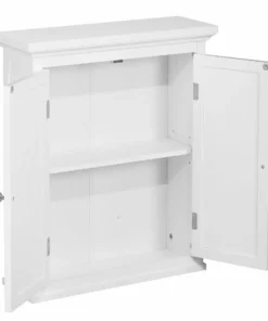 TeamsonUS Teamson Home Glancy Wooden Wall Cabinet With Shutter Doors, White