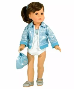 TeamsonUS Kids Sophia's Gymnastics Outfit Set For 18'' Dolls, Aqua