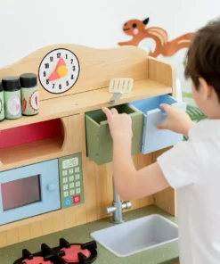 TeamsonUS Teamson Kids - Little Chef Florence Classic Play Kitchen - Wood Grain