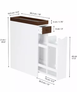 TeamsonUS Teamson Home Narrow Cabinet With Drawers And Tray 6.5