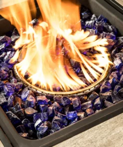 TeamsonUS Teamson Home 1/2 Inch Reflective Fire Glass For Fire Pits 9 Lb / 4 Kg Bag, Blue