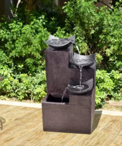 TeamsonUS Teamson Home Outdoor Modern Tiered Zen Garden Fountain