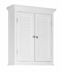 TeamsonUS Teamson Home Glancy Wooden Wall Cabinet With Shutter Doors, White