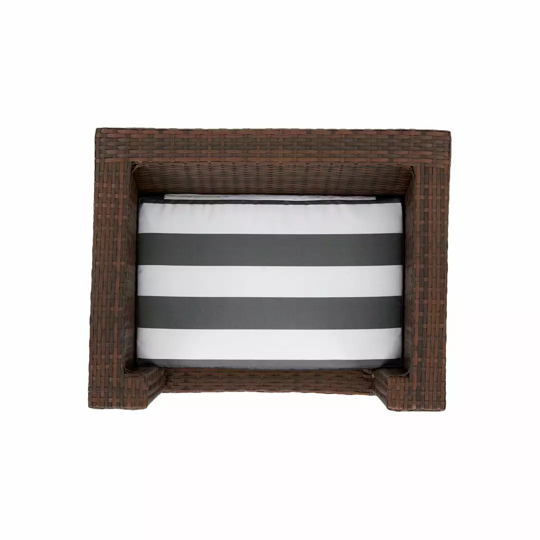 TeamsonUS Teamson Pets Clotho Outdoor Cat Or Small Dog Wicker Bed With Cushion, Walnut/Gray New 10 TeamsonUS Teamson Pets Clotho Outdoor Cat Or Small Dog Wicker Bed With Cushion, Walnut/Gray New