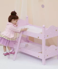 TeamsonUS Kids Olivia's Little World Twinkle Stars Princess Double Bunk Bed For 18
