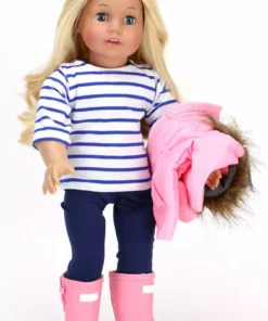 TeamsonUS Sophia's Jacket, Leggings, T-Shirt, And Rain Boots For 18" Dolls